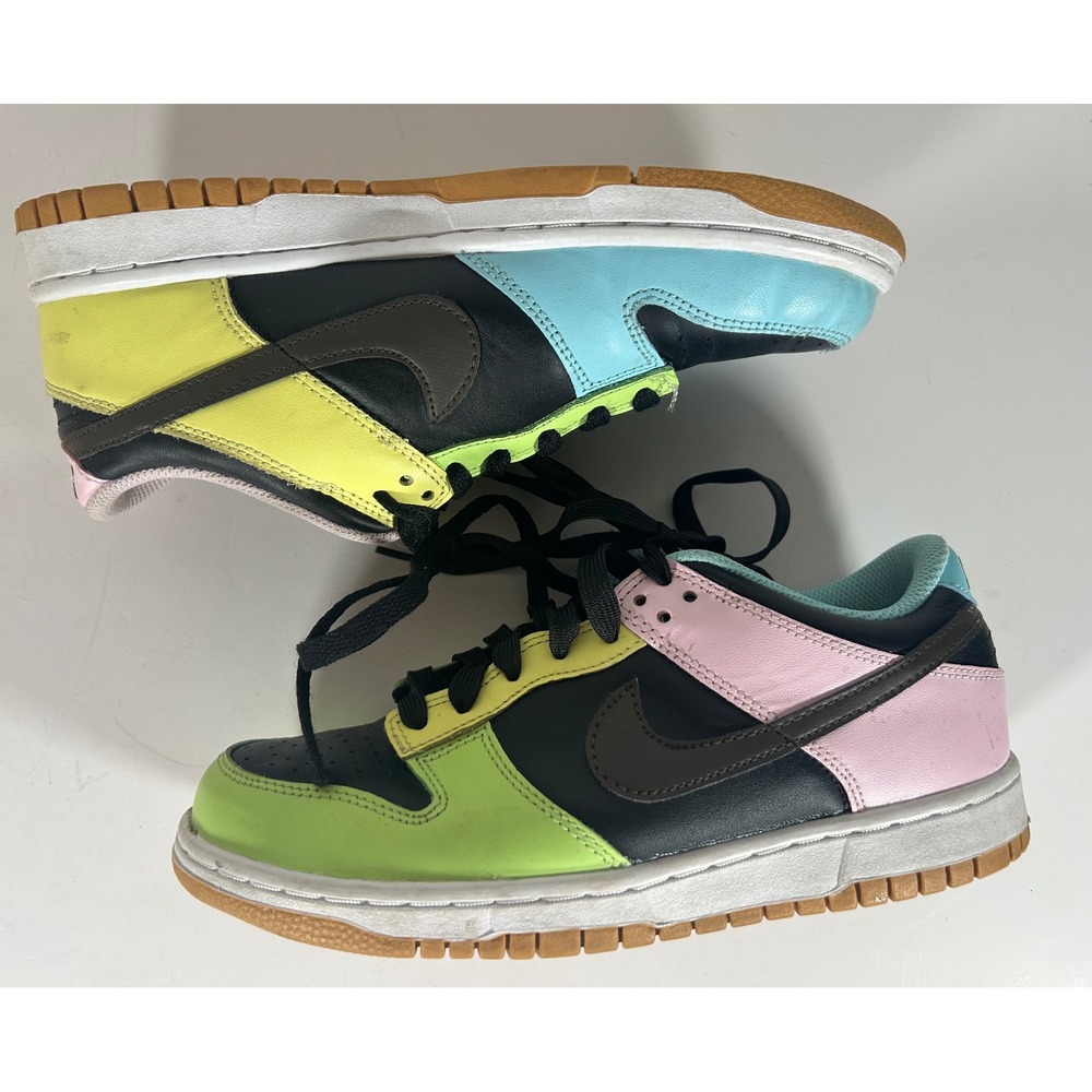 Nike Dunk Low SE Free.99 Black Multi-Color Sneakers CZ2496-001 Sz 6Y/Womens 7.5 - Picture 9 of 9